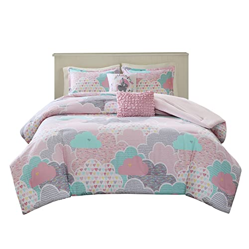 Intelligent Design Kids Comforter Vibrant Fun and Playful Unicorn Print Down Alternative All Season Children Bedding-Set, Girls Bedroom Décor, Twin/Twin XL, Cloud Pink with 2 dec pillows Intelligent Design