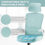 Mimoglad Office Chair, High Back Ergonomic Desk Chair with Adjustable Lumbar Support and Headrest, Swivel Task Chair with flip-up Armrests for Guitar Playing, 5 Years Warranty Mimoglad