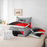 Feelyou Gamer Comforter Set with Sheets for Boys Teens Gaming 7 Piece Bedding Set King Size Video Game Contoller Home Bed in a Bag Decor for Kids Bed Set Feelyou