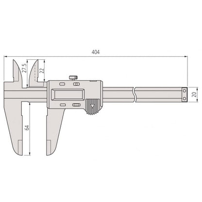 Mitutoyo 500-173 Digital Calipers, Battery Powered, Inch/Metric, for Inside, Outside, Depth and Step Measurements, Stainless Steel, 0"/0mm-12"/300mm Range, +/-0.0015"/0.04mm Accuracy, 0.0005" - WoodArtSupply