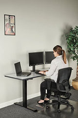 Alera 2-Stage Electric Adjustable Table Base, 48 to 72w x 24 to 36d x 27.5 to 47.2h, Black Alera