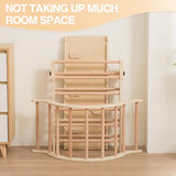 Giant bean Large Foldable Pikler Triangle Set with Sliding Ramp & Climbing Arch Ramp, 5-in-1 Wooden Toddler Climbing Toys Indoor,Playground Jungle Gym for Kids Age 3-6, Montessori Climbing Set Giant bean