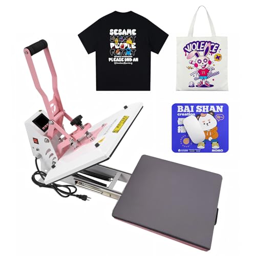 BetterSub Heat Press Machine 15x15 Inch, Digital Slide Out Drawer Heat Press for T-Shirts, 1000W Heat Press Machine for DTF, Sublimation, HTV Transfers, with LCD Control Panel & Pressure Adjustment BetterSub