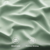 Bedsure Queen Sheet Set, Rayon Derived from Bamboo, Cooling Sheets, Breathable & Soft, Deep Pocket Up to 16 Inches, Hotel Luxury Silky Bedding for Hot Sleepers, Sage Green Bedsure