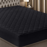 Utopia Bedding Quilted Fitted Mattress Pad, King Size, Elastic Fitted Mattress Topper Protector and Cover with Deep Pocket Stretches up to 16 Inches, Machine Washable (Black) Utopia Bedding