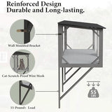 Waleaf Cat Window Box, 43.3" Catio Outdoor Cat Enclosure for Sunbathing, Napping & Overlooking, Sturdy Window Perch for Large Indoor Cats - All Weather Use, Nature Friendly Design Waleaf