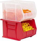 Akro-Mils 30239 AkroBins Plastic Storage Bins, Space-Saving Stackable Bins for Garage, Pantry, Craft Organization, 11-" x 8-" x 7-", Clear, 6-Pack Akro-Mils