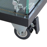 Glass Display Cabinet with 12 Shelves with 3 Columns, 4 Tier Curio Cabinet with Doors, Fast Installation, Floor Standing Tempered Glass Collection Display Showcase for Bedroom, Living Room (Black-A) AONYAYBM