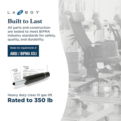 La-Z-Boy Nova Executive Office Chair, Patented AIR Ergonomic Support Technology, High-Back Premium Comfort & Support, Dark Brown Vegan PU Leather La-Z-Boy