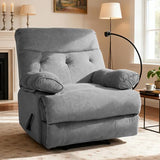 GNMLP2020 Oversized Recliner Chairs, Manual Large Recliners, Big Mans Recliner Chair for Adults 400lbs, Extra Wide Single Reclining Sofa Chair for Living Room, RV, Grey