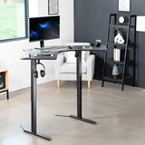 VIVO Electric Corner L-Shaped 47 x 47 in Standing Desk, Memory Height Adjustment, Black Top Black Frame, DESK-E1L94B VIVO