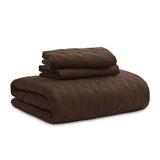 Bedsure Quilts King Size - Lightweight Bedspreads King Size with Basket Weave Pattern, Soft Quilt Bedding Set, Brown Comforter Set Coverlet for All Seasons with 2 Pillow Shams (106" x 96") Bedsure