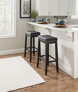 Linon Claridge Bar, Black Stool, 32" X 18.75" X 13" Linon