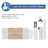 bilbil Height Adjustable Electric Standing Desk, 55 x 24 Inches Sit Stand up for Work Office Home, Ergonomic Rising Computer Table with Memory Preset with Splice Desktop (Oak, White) bilbil