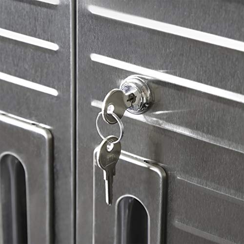 UltraHD Locking Steel Cabinet Stacker, Black 18" Wx36 Wx90.5 H Seville Classics