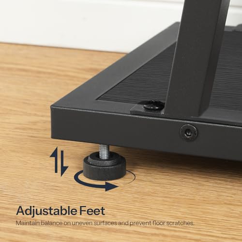 HOOBRO Narrow Console Table, 29.5" Small Entryway Table with Storage, 2-Tier Sofa Table Behind Couch, Modern Style, for Living Room, Hallway, Foyer, Bedroom, Black BB66XG01 HOOBRO