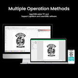 ELEGOO PHECDA 10000mW Laser Engraver & Cutter with Air Assist, CNC Laser Engraving and Cutting Machine for Wood and Metal, Dark Acrylic, 400x400mm Engraving Area (Basic), Laser Class 4 ELEGOO