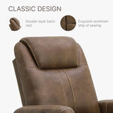 KISLOT Leather Recliner Chair Faux Reclining Sofa Lazy Boy Glider Rocking Function with Armrest for Living Room Bedroom Home Theater Seating KISLOT