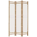 Generic Folding 3-Panel Room Divider 47.2" Bamboo and Canvas8KG Generic