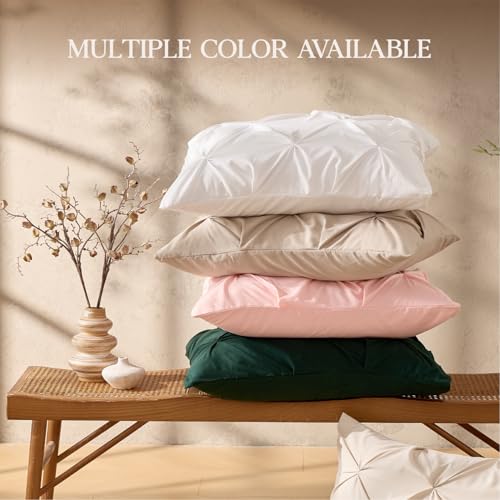 Andency White King Size Comforter Set(104x90Inch), 3 Pieces Cute Soft Pinch Pleat Bedding Comforters & Sets, All Season Lightweight Down Alternative Bed Set for Men Women Andency