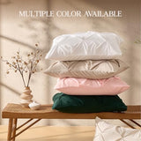 Andency White Queen Comforter Set(90x90Inch), 3 Pieces Cute Pinch Pleat Bedding Comforters & Sets for Queen Bed, Soft Lightweight Fluffy Down Alternative All Season Bed Set Andency