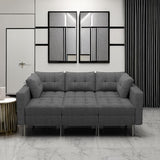Belffin Modular Sectional Sofa with Storage Sectional Sleeper Couch Modular Sofa Bed for Living Room Dark Grey Belffin