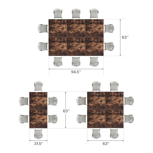 Tribesigns 31.5" Square Conference Table, Small Wooden Meeting Table for 2-4 People, Compact Office Table for Small Spaces, Seminar Room Tribesigns
