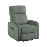 Lexicon Power Lift Recliner Chair for Elderly with Remote Control, Gentle Lift Motion, Side Pocket Armrest, Corduroy Upholstered Electric Recliner for Living Room/Bedroom, Easy Assembly, Green