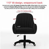 XUEGW Home Office Chair Computer Chair with Mid-Back Upholstered Modern Tufted Computer Task Chair Swivel Height Adjustable Velvet Accent Chair Suitable for Bedroom, Study XUEGW
