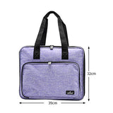 ATTERET Full Range Embroidery and Cross Stitch Starter Kit with Premium Storage Organizer Bag, Includes 99 DMC Coded Cotton Threads, 9 Metallic Floss, 3 Hoops, Needles, Scissors + More (Purple)