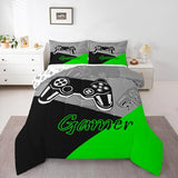 Feelyou Gamer Comforter Set Gaming Bedding Set for Teens Boys Video Game Decor Comforter Game Controller Quilted Duvet Set 1 Comforter with 2 Pillowcases Full Green Feelyou