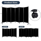 Room Divider Folding Privacy Screens with Lockable Wheels, 132'' Partition Room Dividers Freestanding Room Divider Fabric Panel for Room Separation, Wall Divider for Home Office Bedroom Dorm Decor HOMSCREENER