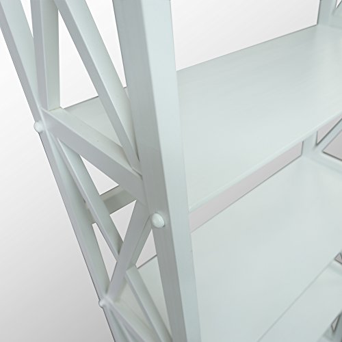 Casual Home 3-Shelf Montego Bookcase, White Casual Home