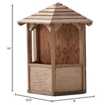 SamsGazebos Wall Mount English Garden Style Wood Gazebo Planter with Decorative Roof, 19-1/2 by 19 by 9-Inch, Brown SamsGazebos