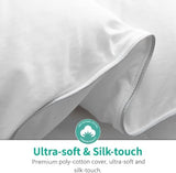 APSMILE Lightweight All-Season Down Feather Fibers Comforter Queen/Full Duvet Insert for Hot Sleepers/Warm Weather- Ultra-Soft High Fill-Power Hotel Collection Comforter, Thin Light Warmth(90"x90") APSMILE