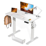 Kingant Standing Desk Height Adjustable Small Electric Stand Up Desks [35 x 20 Inch] - Ergonomic Sit Stand Desk Rising Desks for Home Office Computer Desk Stand Desk Workstation with Cable Management Kingant