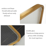 Countertop Low Fence Divide, Restaurant Decorative Partitions Grille,Dividers for Dining Areas,Gold Stainless Steels Frame Tempered Glass Panel, for Office, Restaurant, Hotel Bar (39.4 * 11.8IN) HLHHDFC