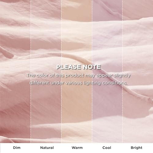 Bedsure Full Comforter Set - 4 Pieces Pinch Pleat Bed Set, Light Pink Boho Bedding for All Season, 1 Soft Comforter, 2 Pillowcases, 1 Decorative Pillow Bedsure