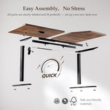 Klicelor 55 Inch L Shaped Standing Desk, Adjustable Height Corner Desk for Home Office Workstation, Sit Stand Desk with Two-Piece Desktop, Rustic Brown Klicelor
