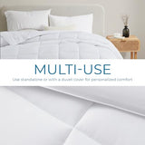 Nestl Quilted Down Alternative Comforter - Twin XL Size, All Season White Duvet Insert with Corner Tabs Nestl