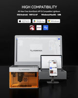 Atomstack P1 Dual Laser Engraver,5W Diode and 1.2W Infrared Portable Laser Engraving Machine for Jewelry, Metal,Plywood,Leather,4.3 * 4.3" Engraving Area,Free Atomstack App ATOMSTACK