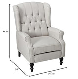 Christopher Knight Home Walter Fabric Recliner, Light Grey Dimensions: 34.75”D x 28.00”W x 41.25”H Christopher Knight Home