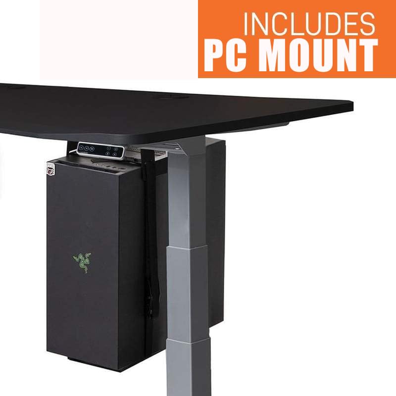 MojoDesk - Mojo Gamer Pro - Electric Standing Standing Desk for Esports PC Gaming Bundled with 5 Accessories - Monitor Arm, CPU Hanger, Cable Tray, - WoodArtSupply