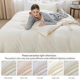 SheRest Beige Duvet Cover Twin Size - Soft Brushed Microfiber, 1 Duvet Cover 68x90 Inches with Zipper Closure 8 Ties & 1 Pillow Sham, Breathable Bedding Set for All Season (No Comforter) SheRest