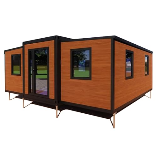 Azrandis One Portable Prefabricated Tiny Home, Foldable House to Live in 3 Bedroom, 1 Bathroom, 1 Kitchen, Quick Setup, Superior Insulation, House Container Home for Various Settings (30FT) - WoodArtSupply