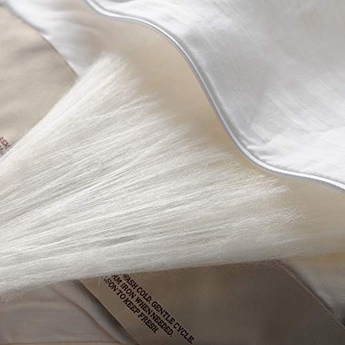 CUDDLE DREAMS Silk Comforter for Spring/Summer/Fall, 100% Long-Strand Silk Filling, Natural & Breathable (Twin Size) CUDDLE DREAMS