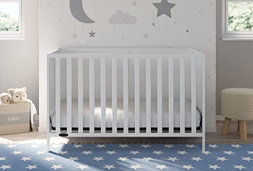 Graco Theo 3-in-1 Convertible Crib (White) - GREENGUARD Gold Certified, Converts to Toddler Bed & Daybed, Fits Standard Full-Size Crib Mattress, 4 Adjustable Mattress Heights Graco