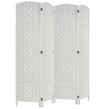 Rose Home Fashion 6 ft Tall Room Divider, Room Dividers and Folding Privacy Screens, 15.7in Privacy Screen 4 Panel Partition Temporary Wall Separation for Private, White Rose Home Fashion