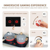 OOOK Kids Play Kitchen Set, Kitchen Set for Kids with Plenty of Play Features,Sink,Oven,Range Hood,Stove,Dishwasher,Coffee Maker,ice Maker and Microwave, Play Kitchen Sets for Kids Ages 4-8 OOOK