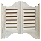 Café Swing Door,Unfinished Louvered Café Interior Swing Solid Wood Door,Hardwood Cafe Doors Includes Hinges,Self Closing Saloon Swing Swinging Door,for Terrace Emporium,Custom (W 41 x H 32in) FENGSHOUU
